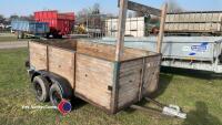 Double axle trailer, 8ft x 4ft, with ladder rack