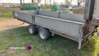 Ifor Williams LM146 twin axle flatbed trailer c/w drop sides, all lights and brakes good, owned for last 15 years - 3