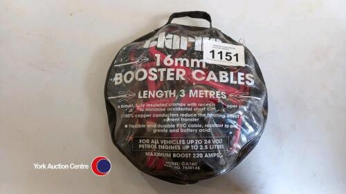 Pair of Clarke jump leads, as new
