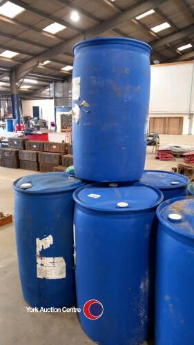 5 x blue barrels