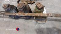 3 x heavy duty bottle jacks, 1 handle - 3