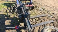 Forklift backplate and tines