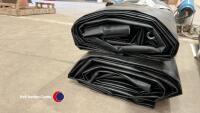 2 x New black PVC Tarpaulin Sheets 8m x 5m, NON FR - 2