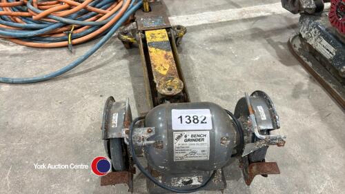 Trolley jack and bench grinder