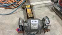 Trolley jack and bench grinder