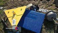 Trailer wheel clamp, strong hold, in a box, and a AL-KO ball hitch locking clamp ETB1745