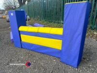 Soft blue and yellow wall