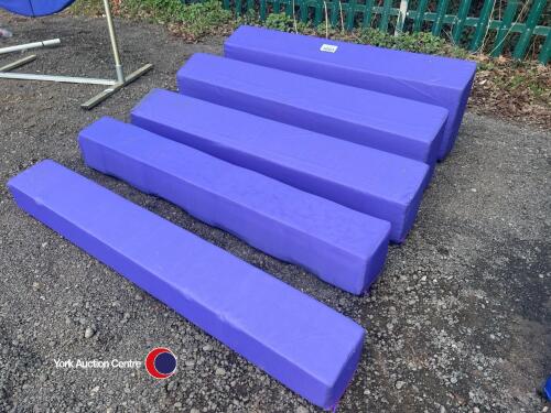 5 x pieces soft long jump in purple