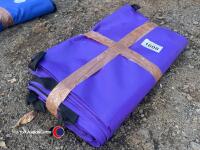 Set of 6 large velcro peg in tunnel straps in purple