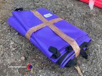 Set of 6 large velcro peg in tunnel straps in purple - 2