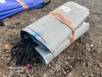 10 x brand new sandbags, grey with blue wear strip - 3