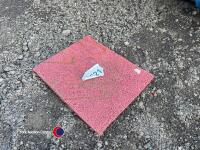 Small red running contact mat