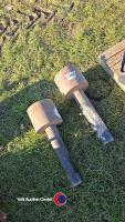 2 x JCB 3cx post knocker ends - 2