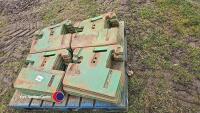 16 x John Deere wafer weights 50kg, removed of John Deere 6310 - 2