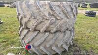 Pair of Trelleborg IV 710/70 R42, 80% tread remaining - 4