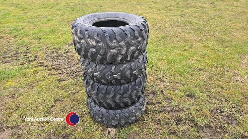Full set of front and back quad tyres to suit Honda 420cc, good order