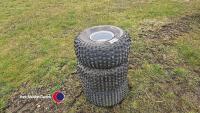 3 x as new ATV/quad trailer wheels and centres - 4
