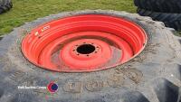 Pair 480-80R46 wheels, new Goodyear tyres - 2