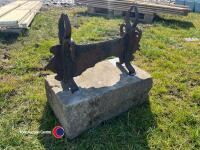 Old boot scraper set in yorkstone - 2