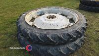 Pair 9.5R48 row crop wheels, 70%