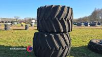 Pair 66-43.00-25 Terra wheels, F/S 80% Good