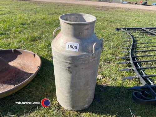 Aluminium milk churn