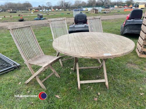 Garden table and chairs