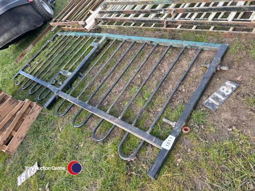 Pair of metal bow top railing gates