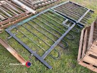 Pair of metal bow top railing gates - 3
