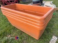 4 x large plastic orange planters 39in x 18in x 15in - 2