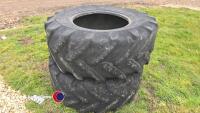 2 x spare telehandler tyres. 17.5R24 Michelin - 4