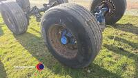 Bpw axle on drum brakes c/w super single wheels and tyres