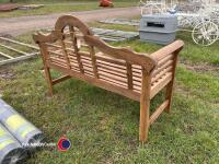Hardwood bench and table, new - 4