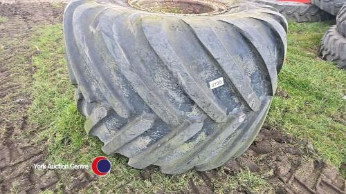 Michelin 1050 flotation tyre on rim
