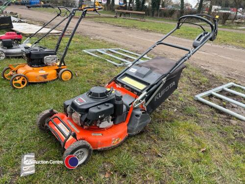 Kubota roller mower c/w collector box, Honda engine