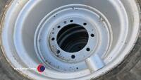 2 x Alliance 560/60R22.5 8 stud wheels - good tubeless - 8