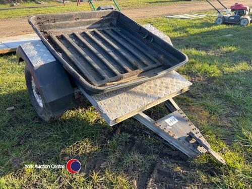 Ride on mower trailer
