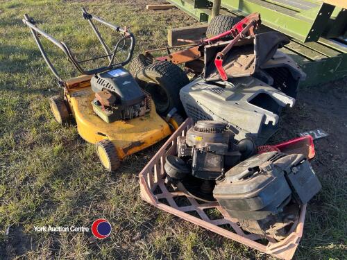 Box of lawnmower spares