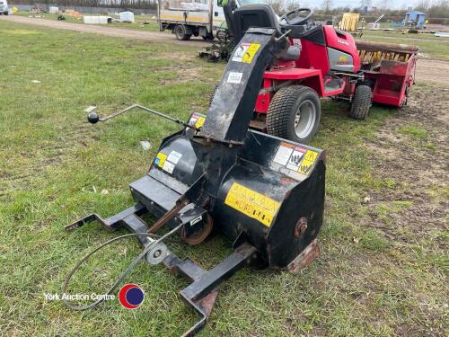 Stiga front mounted snow blower deck very tidy