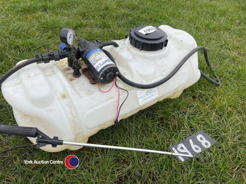 Ride on mower sprayer