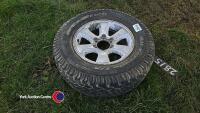 Complete wheel 265/70 R 17 A/T, partly worn