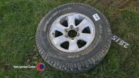 Complete wheel 265/70 R 17 A/T, partly worn - 2
