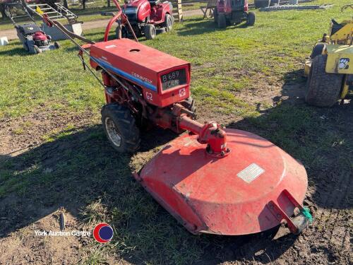 Gravely walk behind tractor with grass cutter attachment