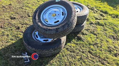 4 x transit wheels and tyres, 225/75 R16