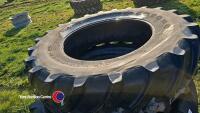 Pair of Firestone tyres, 520/85/42in - 40% tread - 2