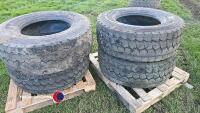 4 x 385/65 R22.5 tyres