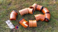 10 x drainage bends assorted 100mm dia