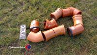 10 x drainage bends assorted 100mm dia - 2