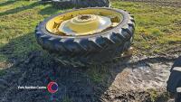 9.5-48 Michelin rowcrop tyres and rims off JD 6410
