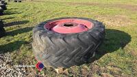 13.6R38 Michelin tyres and rims fit 8 stud axle